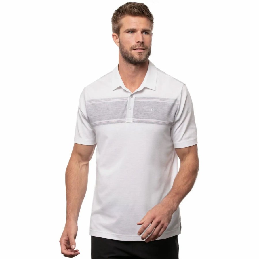 Clothes * | Travismathew Night Life Mens Golf Polo White