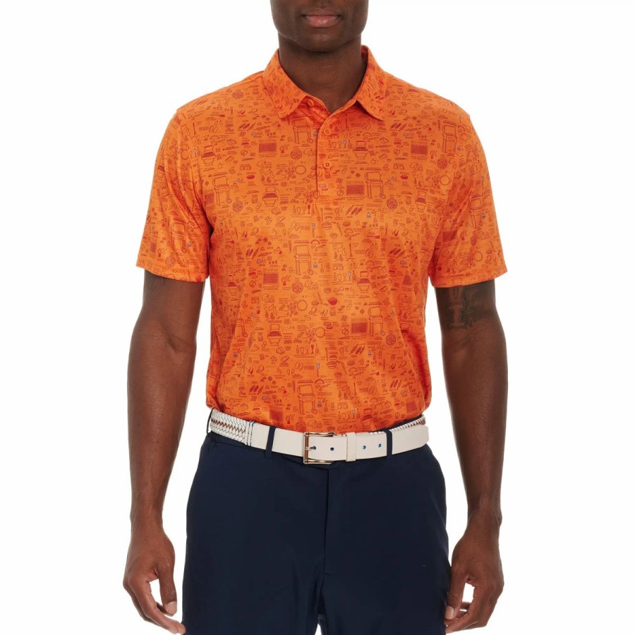 Clothes * | Robert Graham Bbq Boss Knit Mens Golf Polo