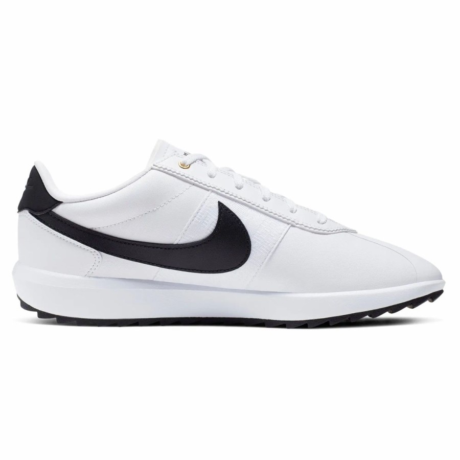 Shoes * | Nike Golf Nike Cortez G White-Black Womens Golf Shoes Wht/Blk/Gold