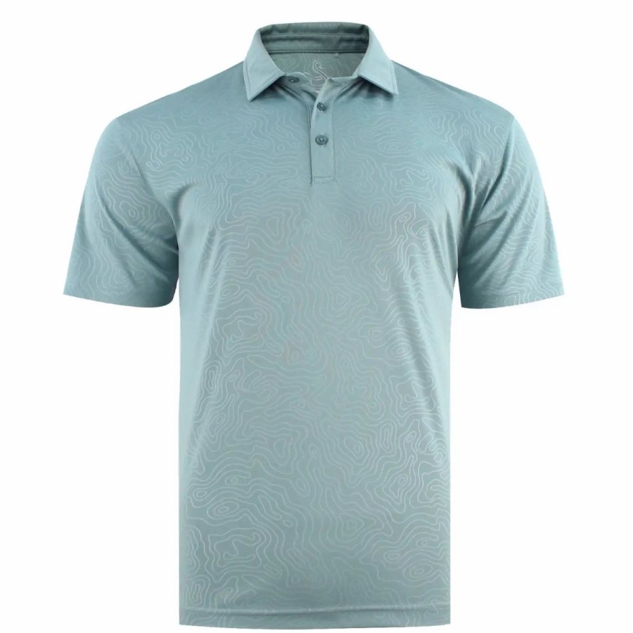 Clothes * | Swannies Maguire Mens Golf Polo Slate