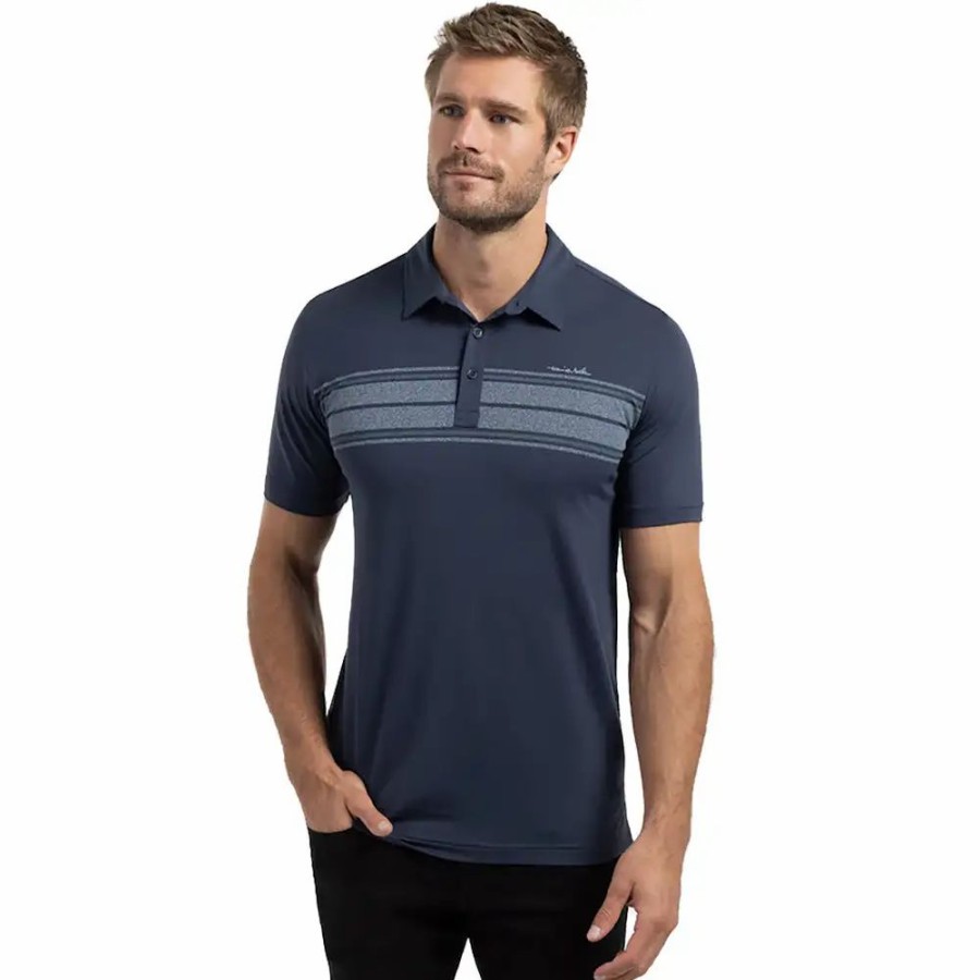 Clothes * | Travismathew Perfect Conditions Mens Golf Polo Blue Night 4Bln