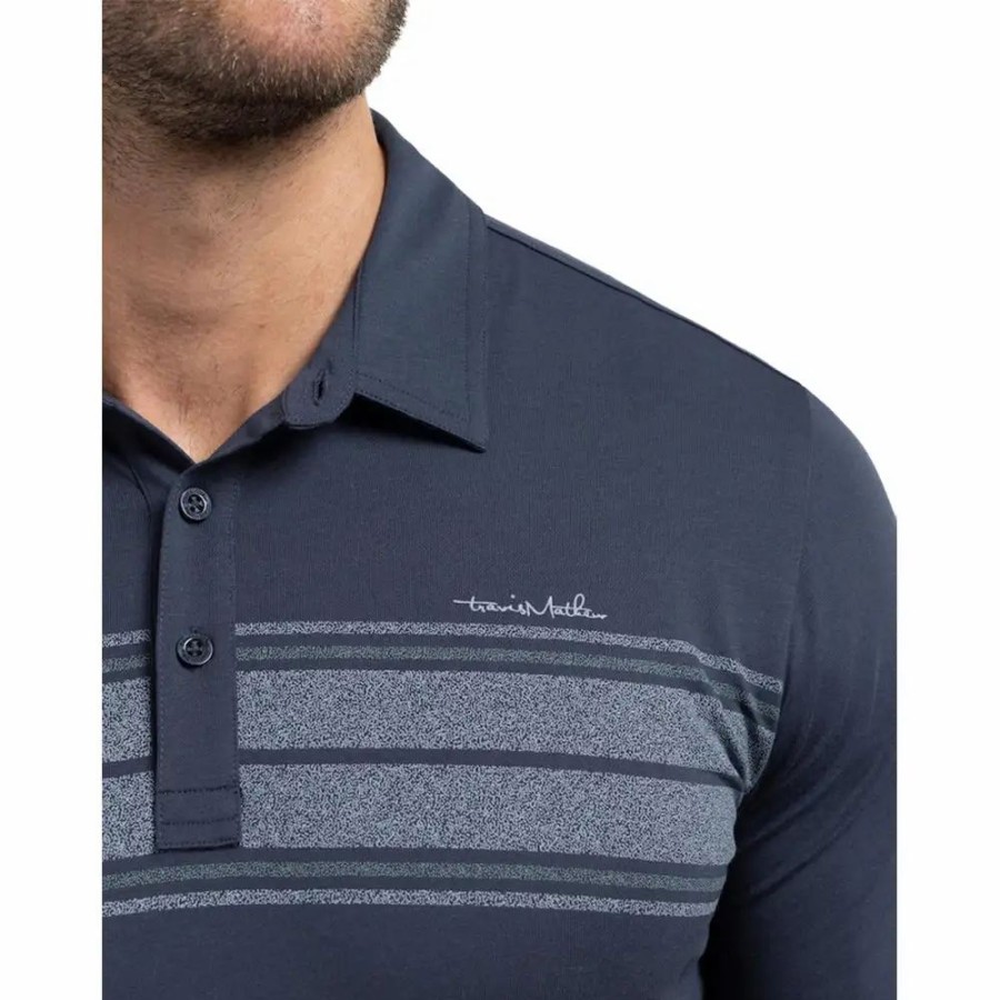 Clothes * | Travismathew Perfect Conditions Mens Golf Polo Blue Night 4Bln