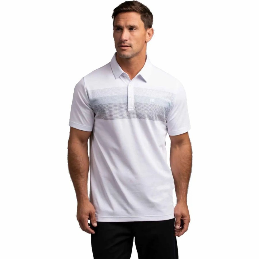 Clothes * | Travismathew Umbrella Shade Mens Golf Polo White