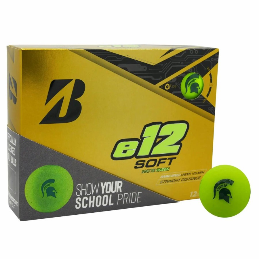 Balls * | Bridgestone E12 Soft Michigan State Spartans Golf Balls Dozen