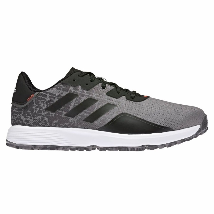 Shoes * | Adidas Golf Adidas S2G Spikeless Grey Mens Golf Shoes Gy4/Blk/Gy6 023