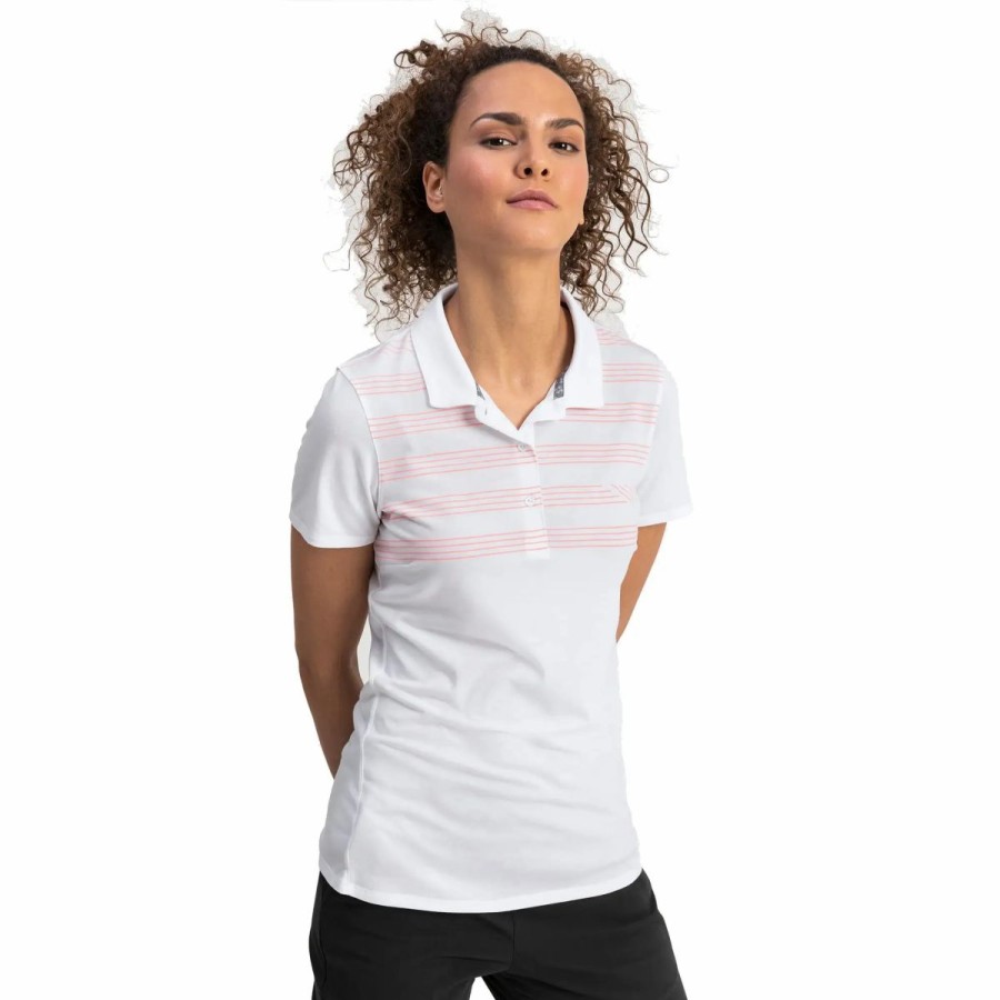 Clothes * | Puma Golf Puma On Par Womens Golf Polo 02 Bright White