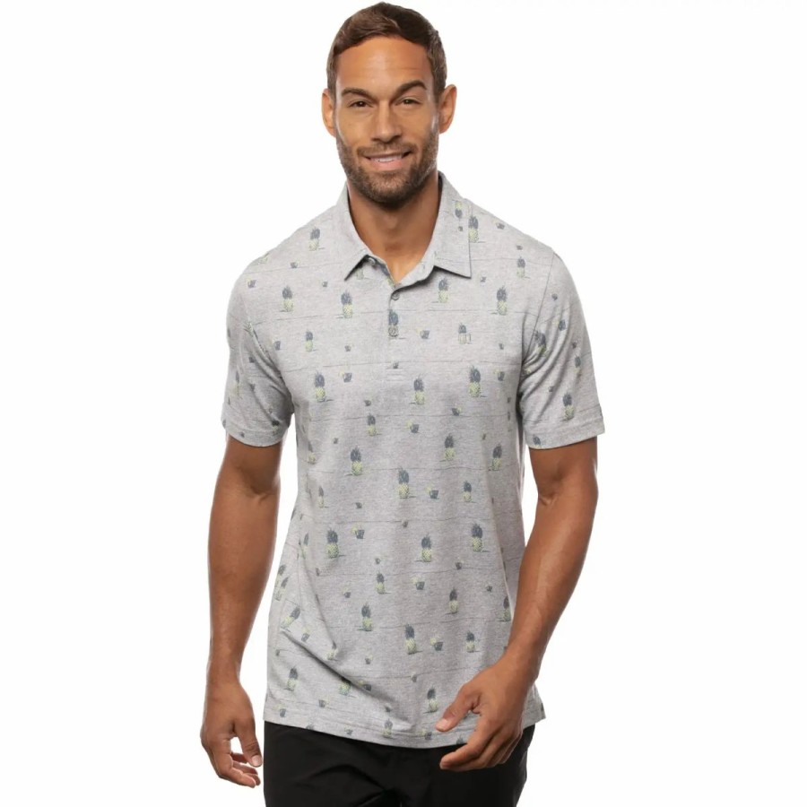 Clothes * | Travismathew Havana Nights Mens Golf Polo Heather Grey