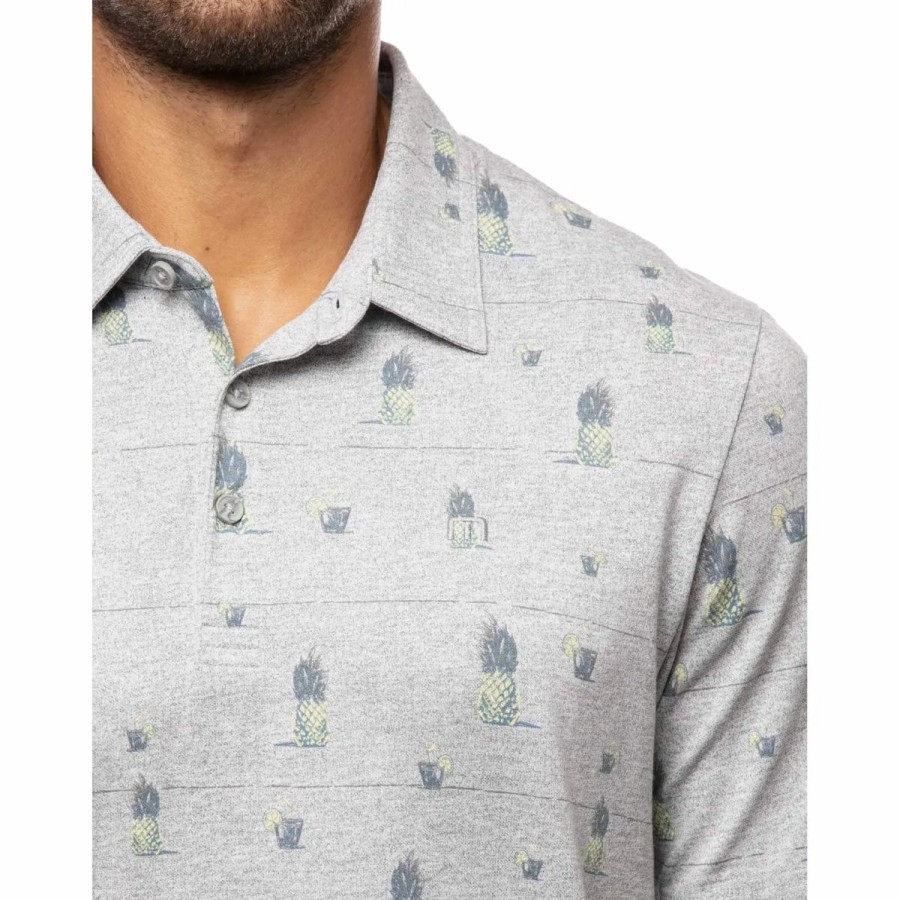 Clothes * | Travismathew Havana Nights Mens Golf Polo Heather Grey