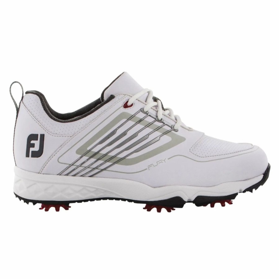 Kids Golf * | Footjoy Fury Junior Golf Shoes White/Silver