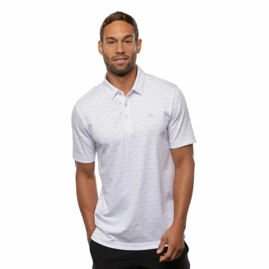 Clothes * | Travismathew Exclusive Invite White Mens Golf Polo White 1Wht