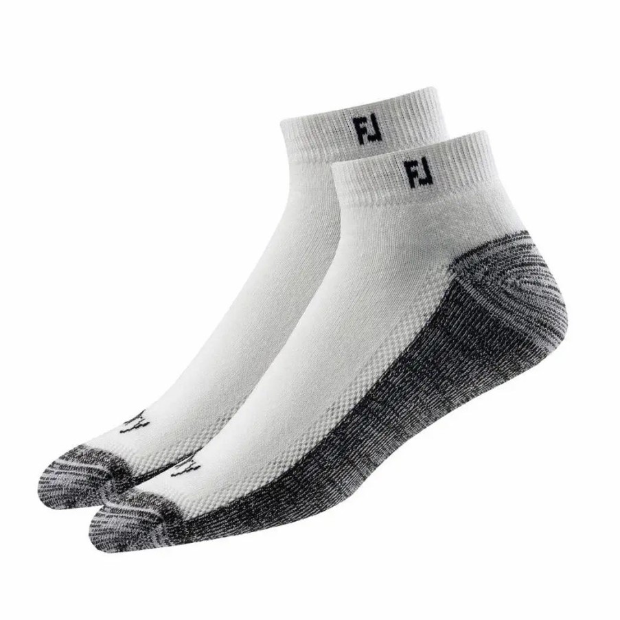 Clothes * | Footjoy Prodry Low Cut 2 Pack White Mens Golf Socks