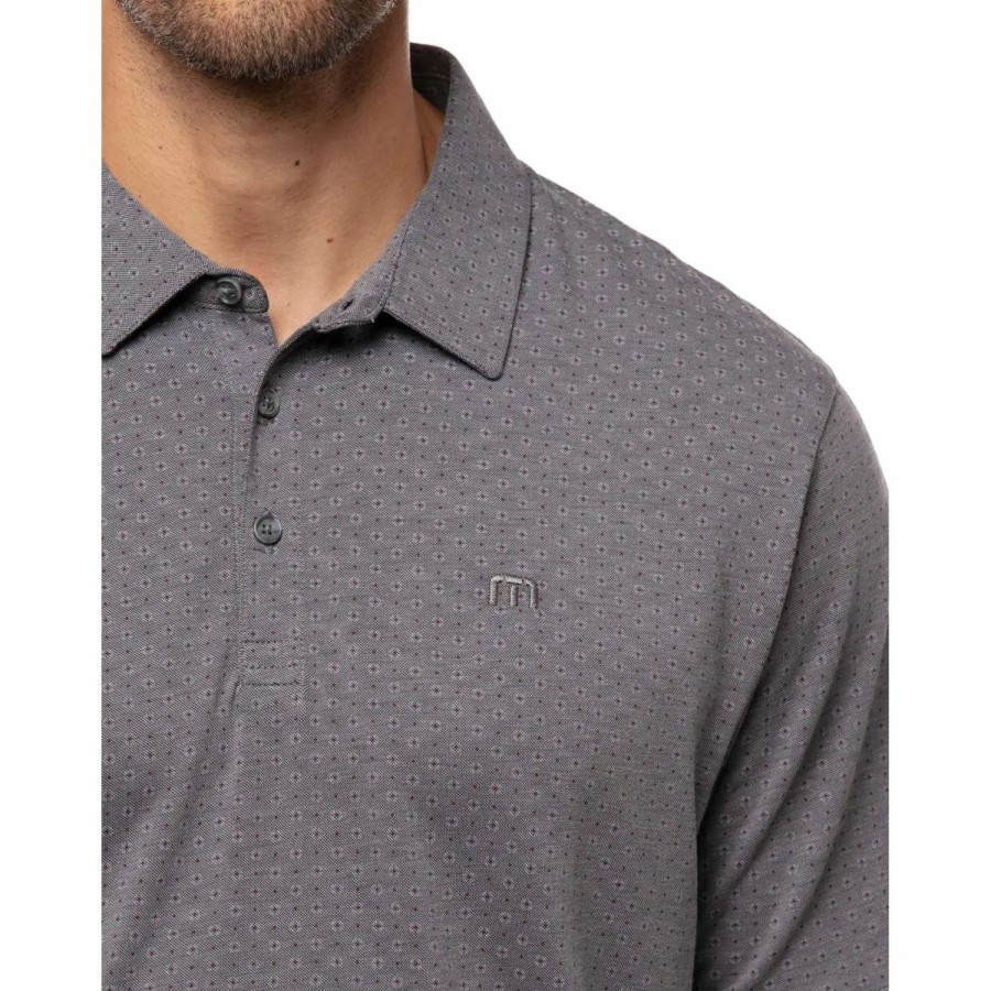 Clothes * | Travismathew Almost Made It Mens Golf Polo Black/Sleet