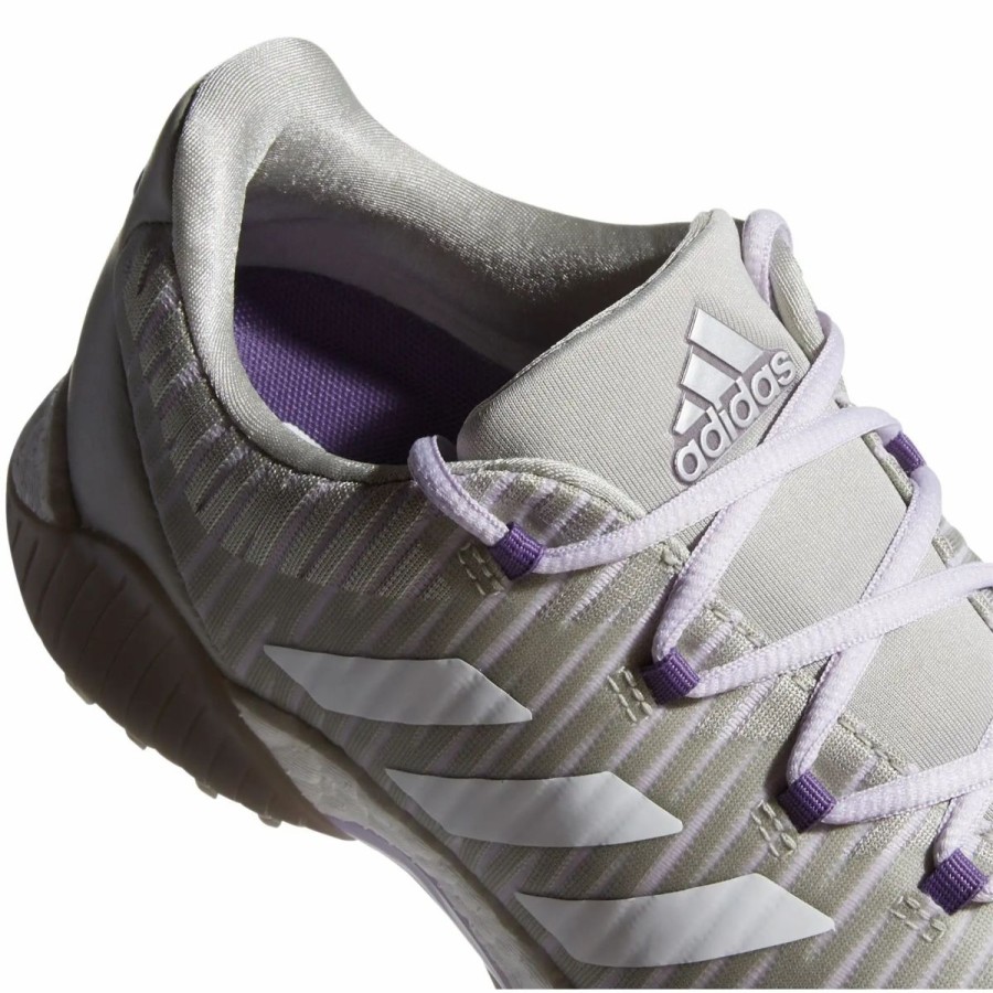 Shoes * | Adidas Golf Adidas Codechaos Metal Grey Womens Golf Shoes Grey/Wht/Purple