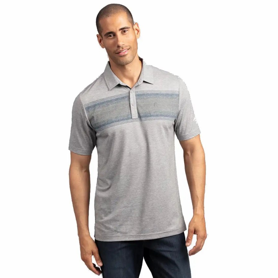 Clothes * | Travismathew Torchbearer Mens Golf Polo Heather Grey