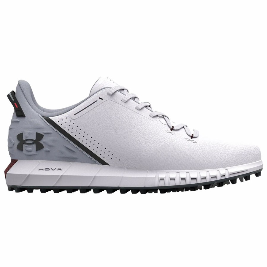 Shoes * | Under Armour Hovr Drive Spikeless White Mens Golf Shoes White 100