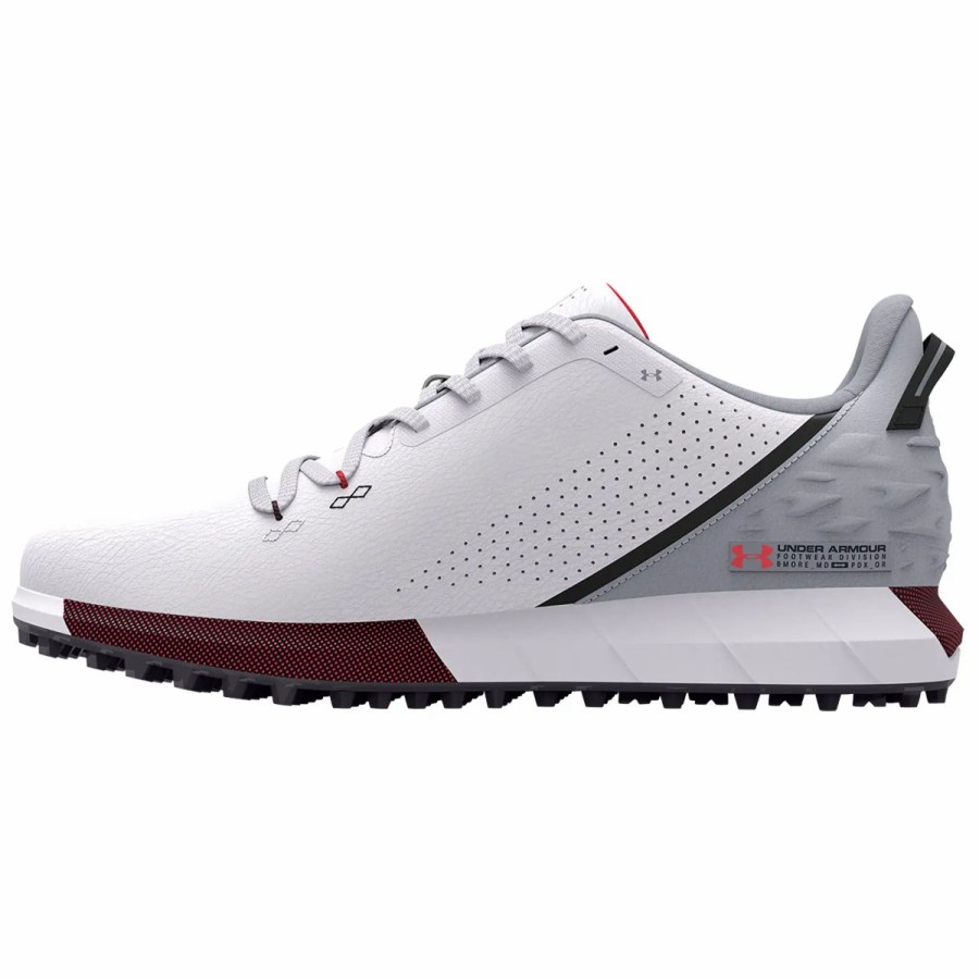 Shoes * | Under Armour Hovr Drive Spikeless White Mens Golf Shoes White 100