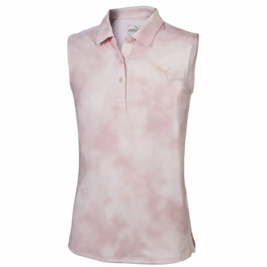 Kids Golf * | Puma Golf Puma Tie Dye Girls Sleeveless Golf Polo