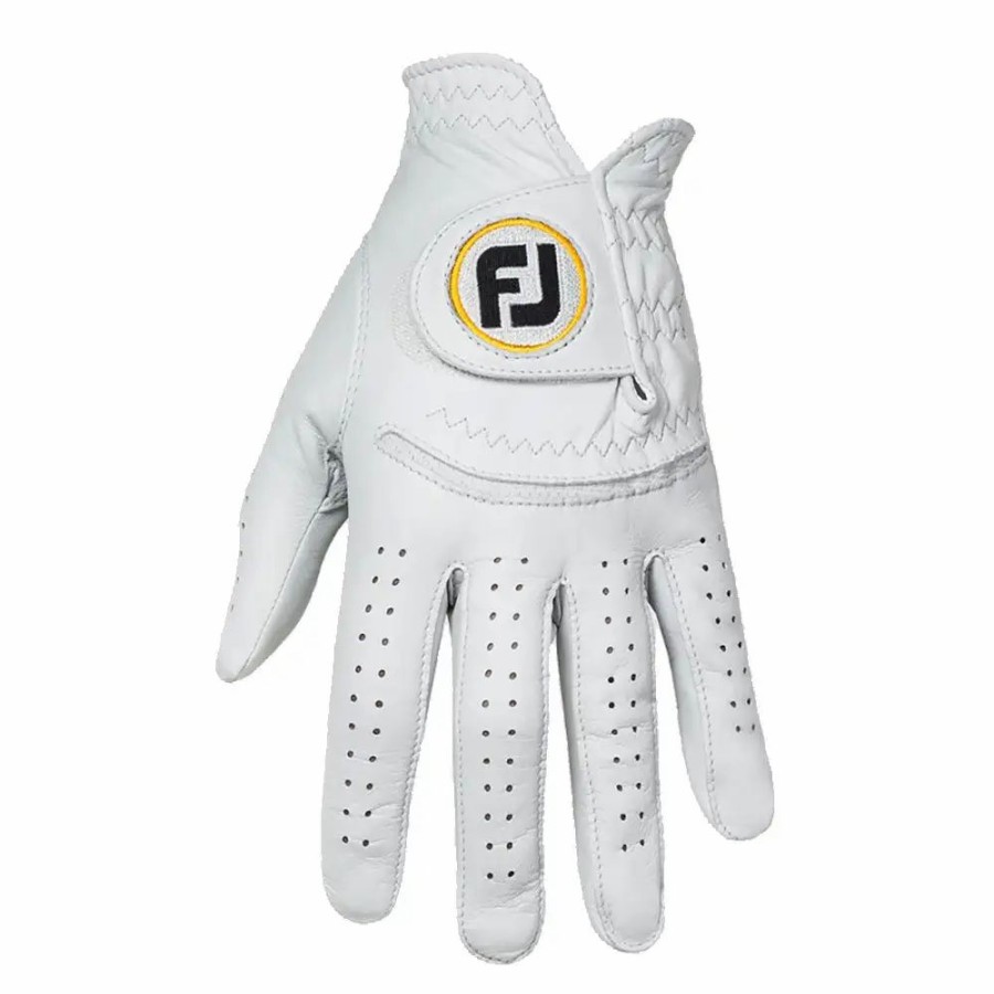 Accessories * | Footjoy Stasof Mens Pearl White Golf Glove