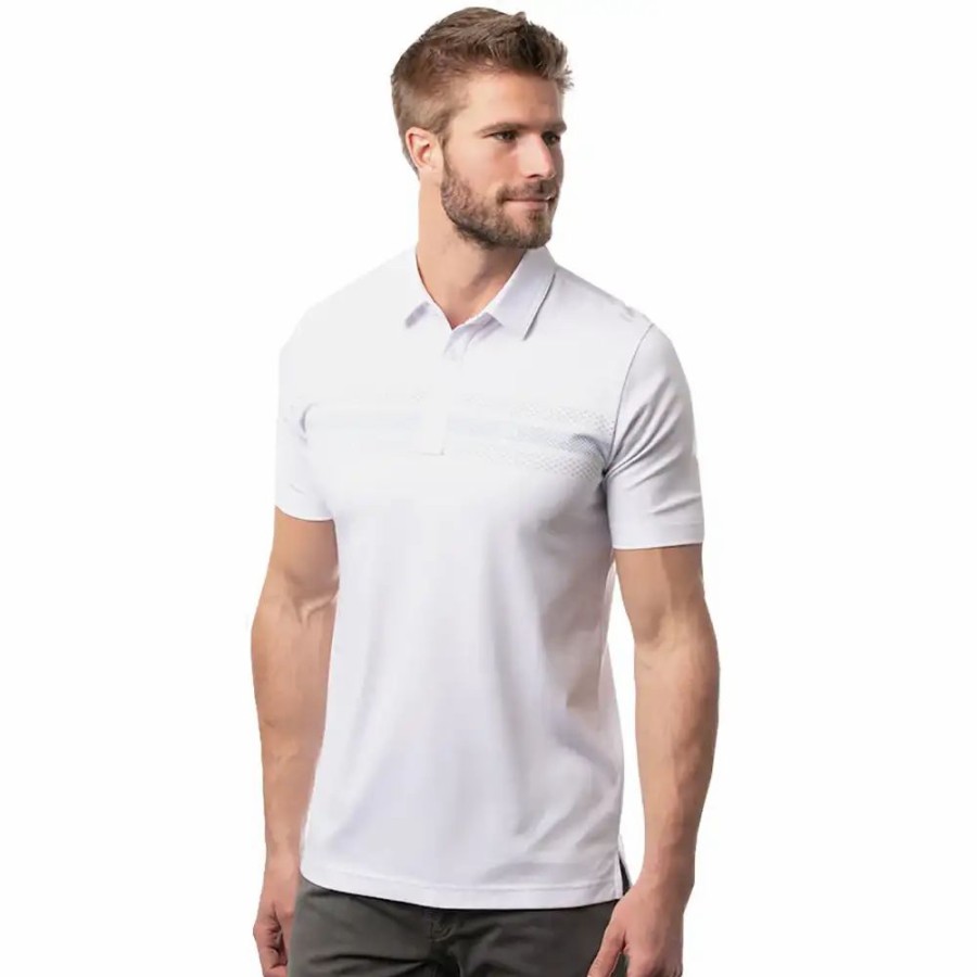 Clothes * | Travismathew Chromatic Mens Golf Polo White 1Wht