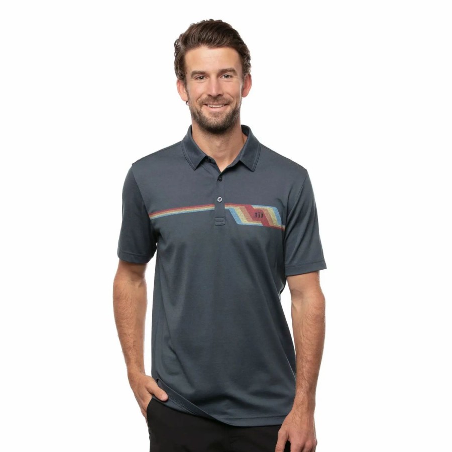 Clothes * | Travismathew Byob Mood Indigo Mens Golf Polo M Indg/Vnt Indg