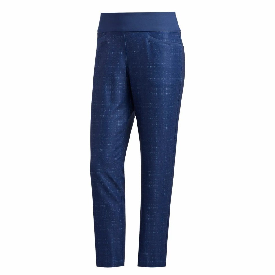 Clothes * | Adidas Golf Adidas Printed Pull-On Ankle Womens Golf Pants Tech Indigo