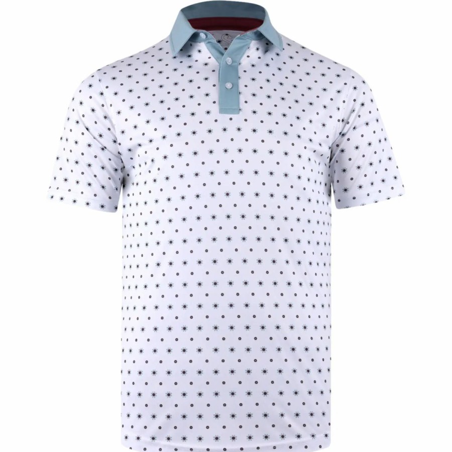 Clothes * | Swannies B-Frank Mens Golf Polo White Arctic