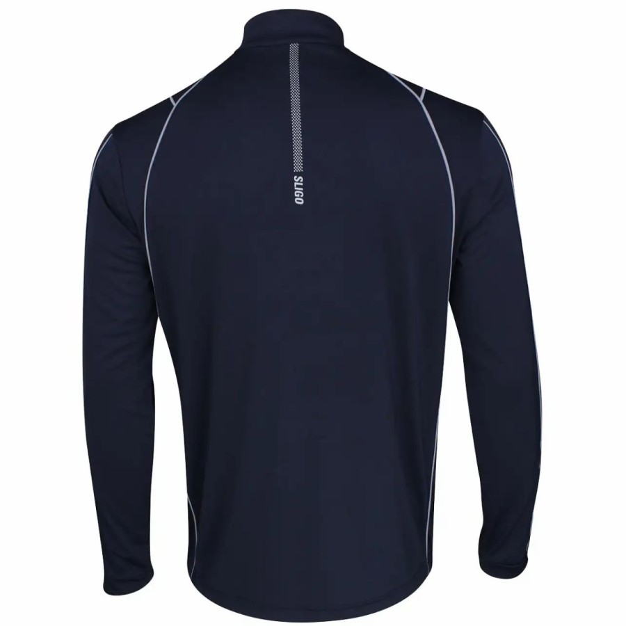 Clothes * | Sligo Taylor Mock Mens Golf 1/4 Zip Navy/Grey 453