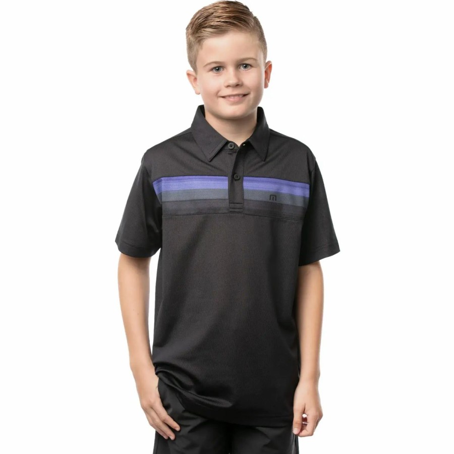 Kids Golf * | Travismathew J Climbing Wall Boys Golf Polo Black