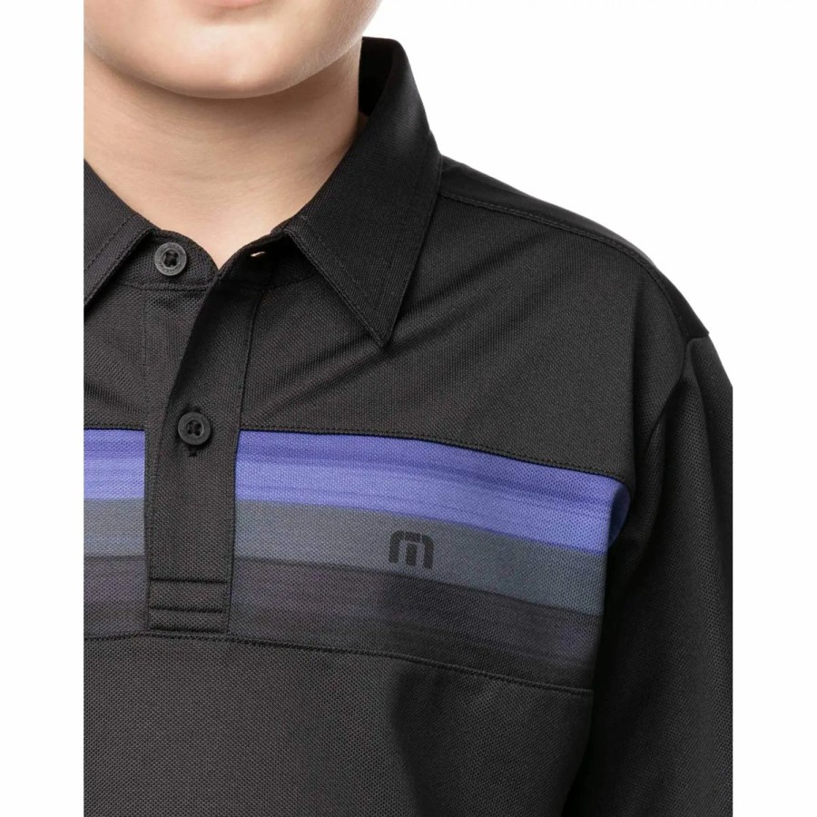 Kids Golf * | Travismathew J Climbing Wall Boys Golf Polo Black