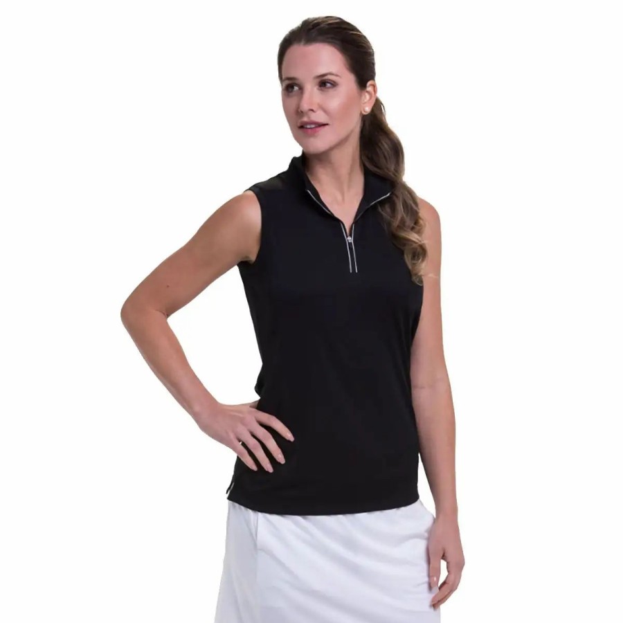 Clothes * | Ep Ny Ep New York Convertible Mock Zip Womens Golf Polo