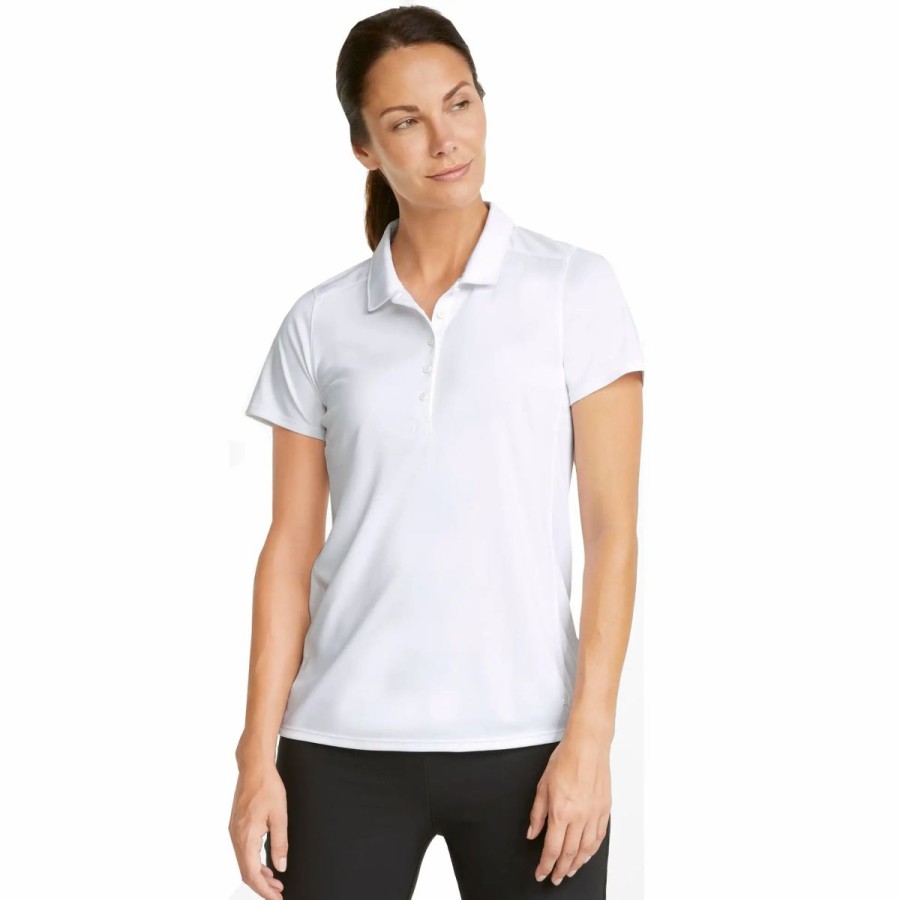 Clothes * | Puma Golf Puma Gamer Womens Golf Polo Bright White 01