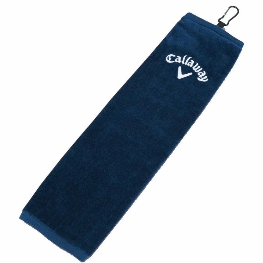 Accessories * | Callaway Tri Fold Navy Golf Towel