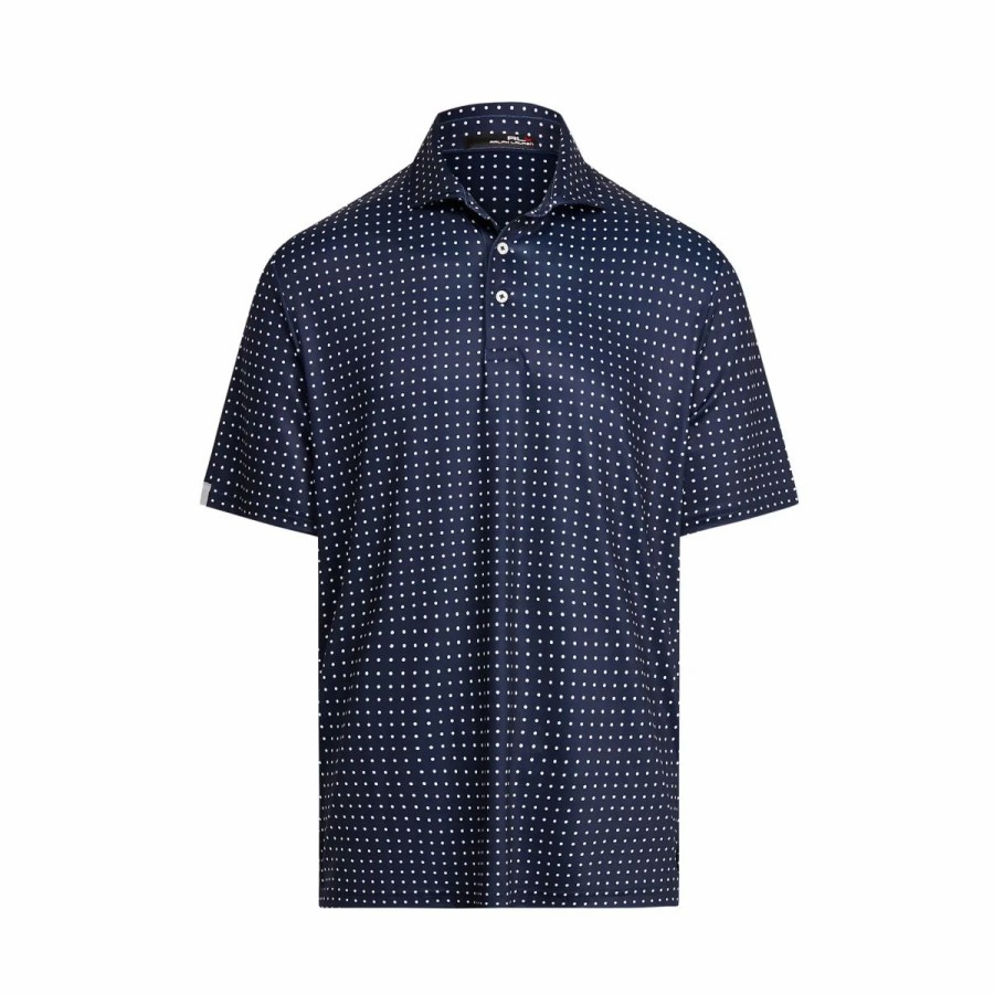 Clothes * | Polo Ralph Lauren Rlx Ralph Lauren Printed Lightweight Airflow Mens Golf Polo Round Hill Dot