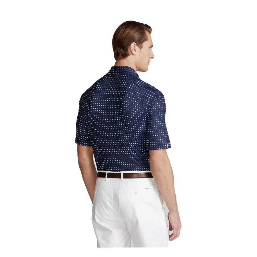 Clothes * | Polo Ralph Lauren Rlx Ralph Lauren Printed Lightweight Airflow Mens Golf Polo Round Hill Dot