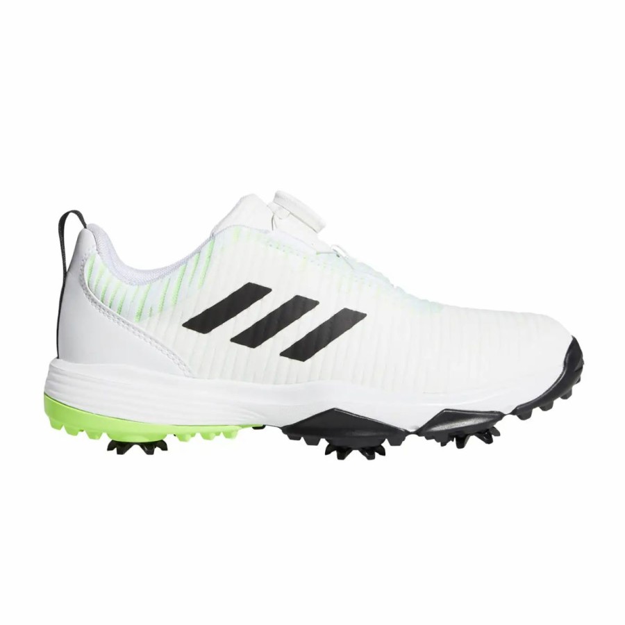 Kids Golf * | Adidas Golf Adidas Codechaos Boa White Boys Golf Shoes