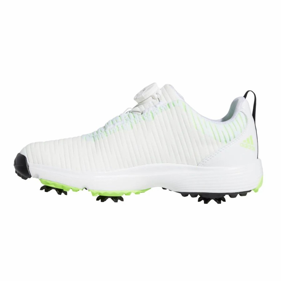 Kids Golf * | Adidas Golf Adidas Codechaos Boa White Boys Golf Shoes