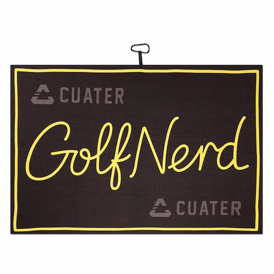 Accessories * | Cuater By Travismathew Hold The Mustard Golf Towel Black 0Blk