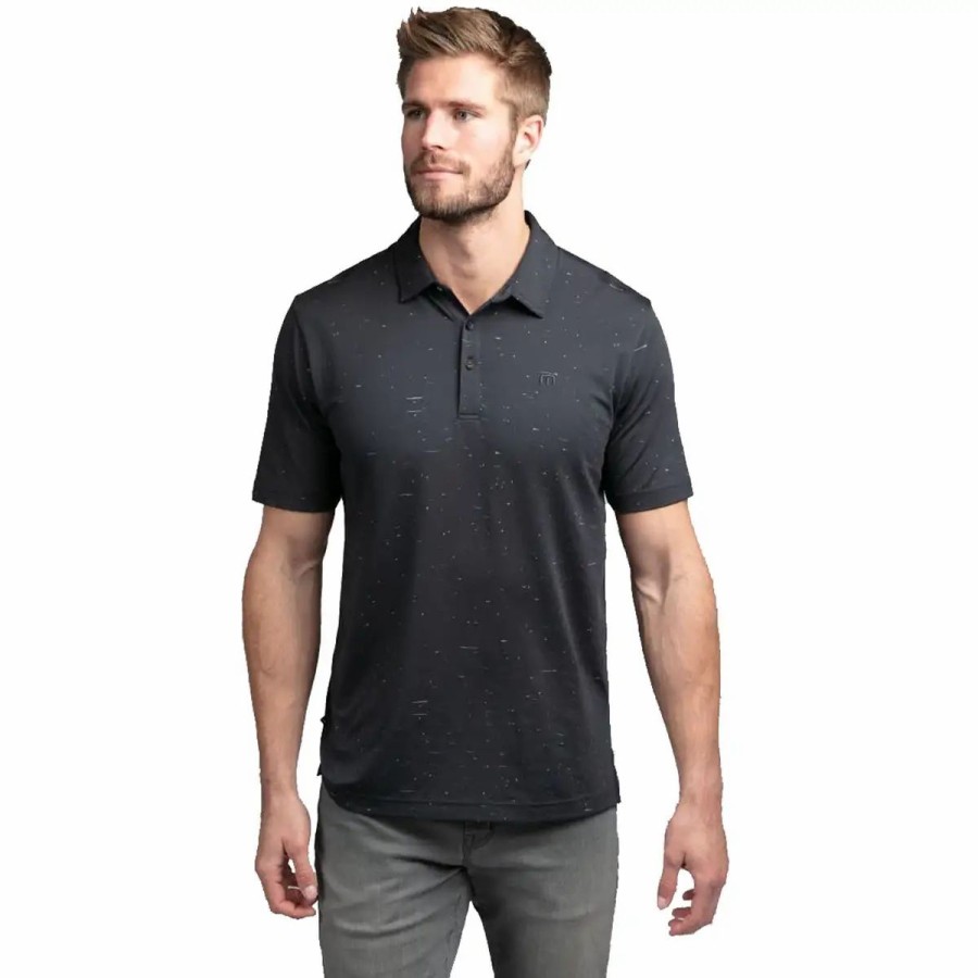 Clothes * | Travismathew Mirror In Bathroom Mens Golf Polo Black