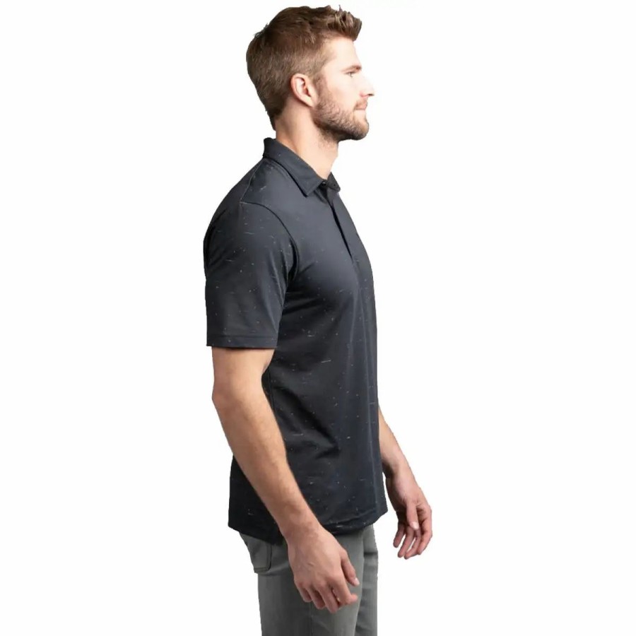 Clothes * | Travismathew Mirror In Bathroom Mens Golf Polo Black