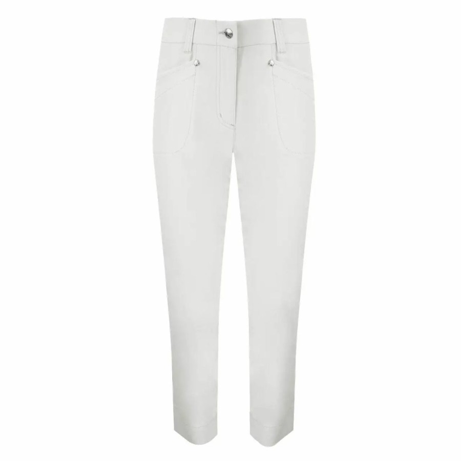 Clothes * | Daily Sports Lyric High Water Pearl Womens Golf Pants Pearl 111