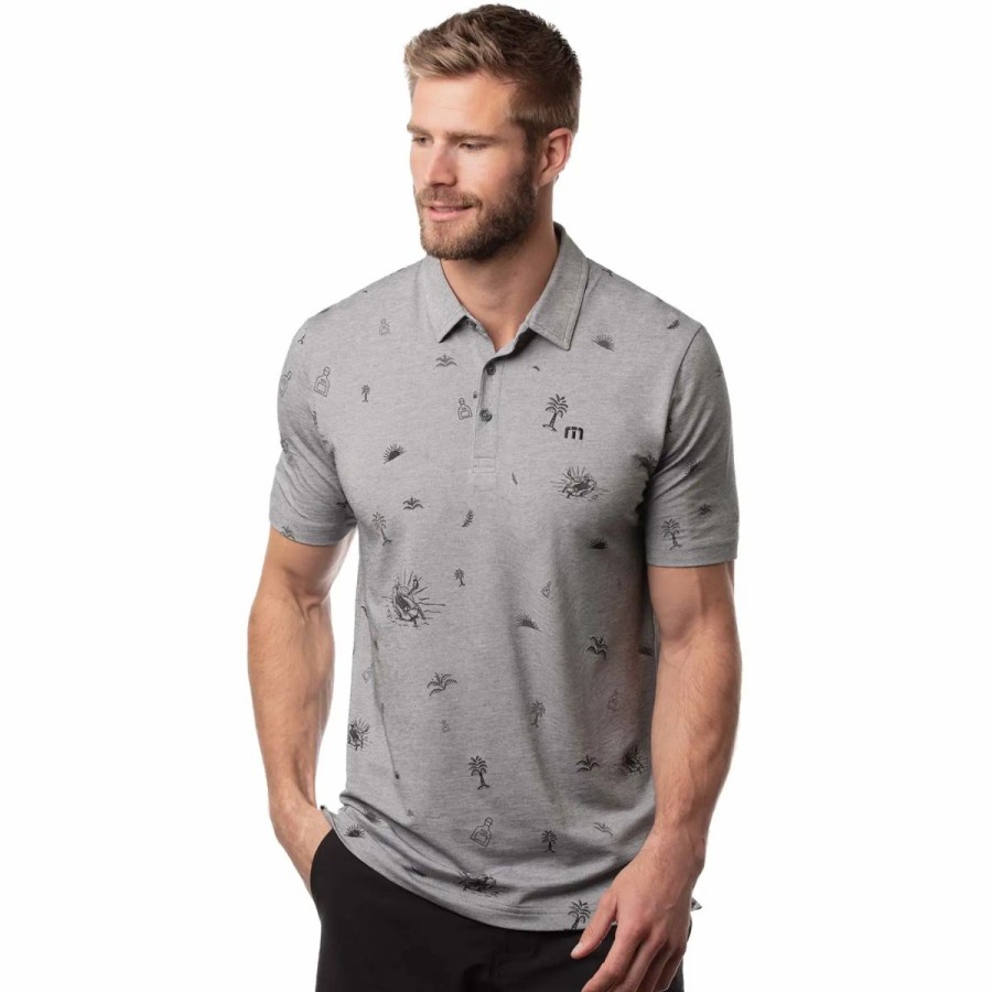 Clothes * | Travismathew Ice Breaker Mens Golf Polo Hth Md Gry 0Hmd