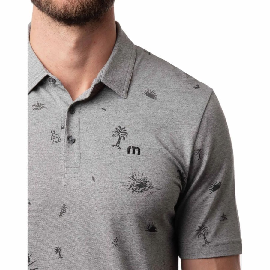 Clothes * | Travismathew Ice Breaker Mens Golf Polo Hth Md Gry 0Hmd