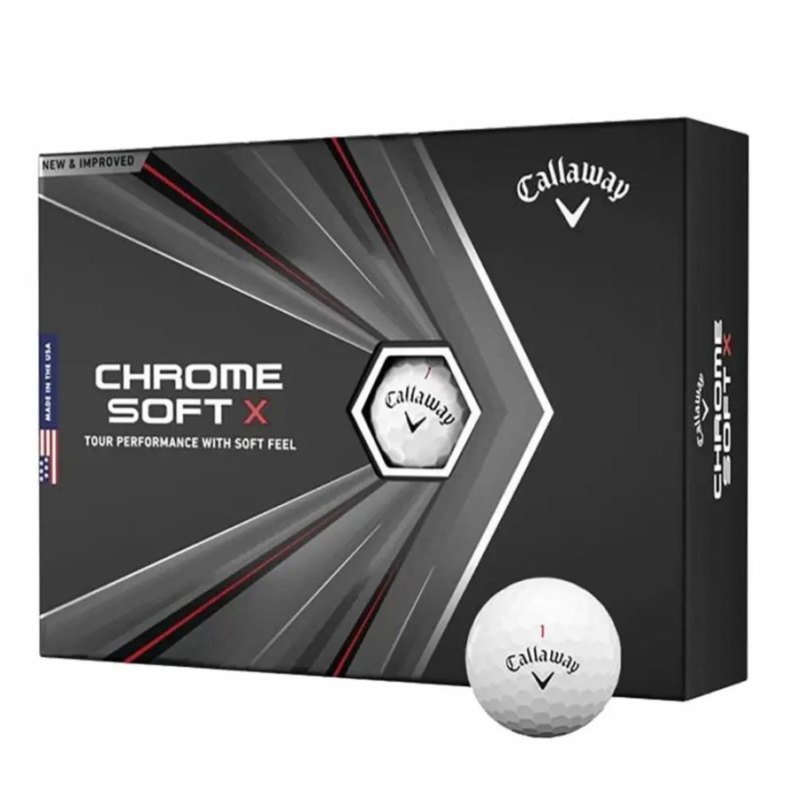 Balls * | Callaway Chrome Soft X White Golf Balls Dozen