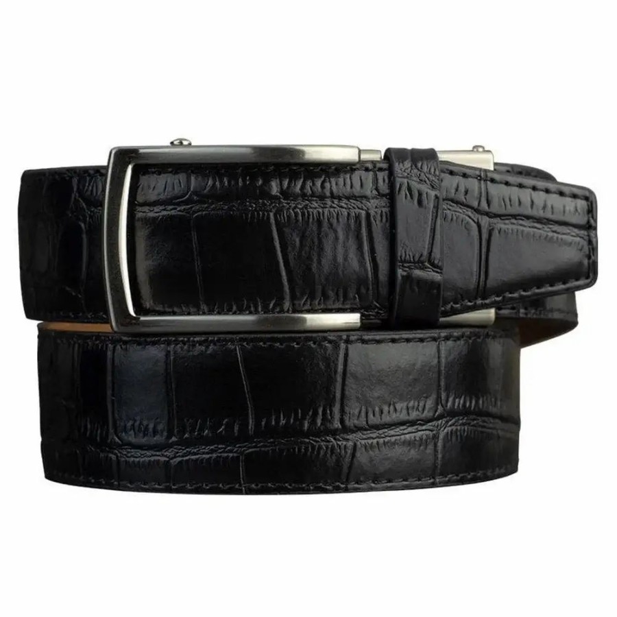 Clothes * | Nexbelt Alligator 2.0 Mens Dress Belt Black