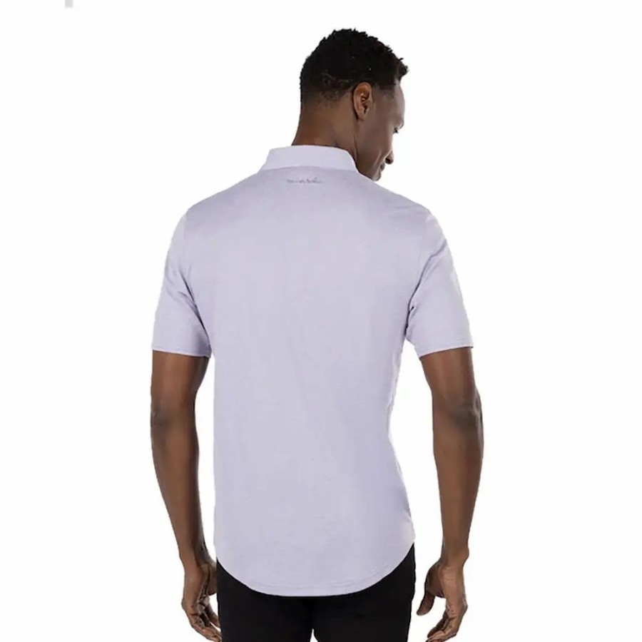 Clothes * | Travismathew Seven Lakes Heather Silver Bullet Mens Golf Polo Hthr Silvr 5Hsb