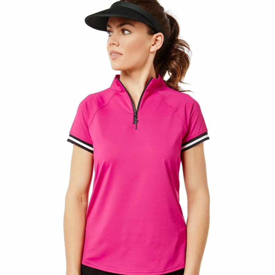 Clothes * | Belyn Key Sport Womens Short Sleeve Golf Polo Rsb