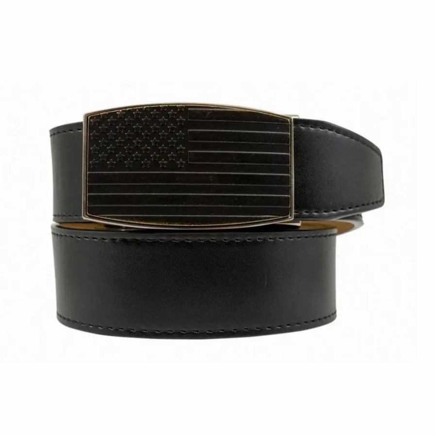 Clothes * | Nexbelt Usa Antique Black Mens Belt