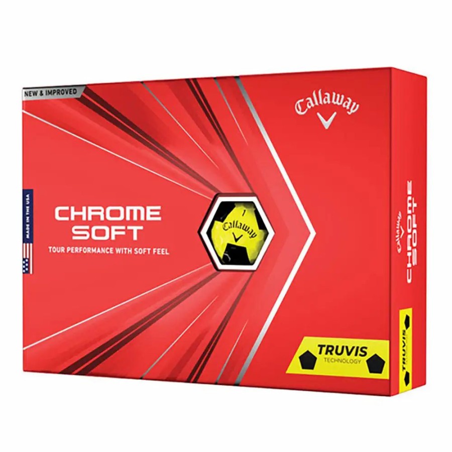 Balls * | Callaway Chrome Soft Truvis Yellow Golf Balls Dozen 2020