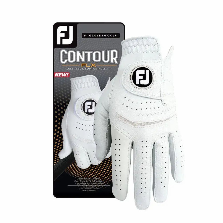 Accessories * | Footjoy Contour Flx Regular Mens Right Hand Golf Glove Pearl