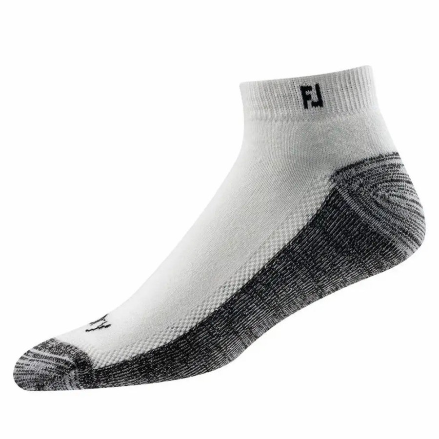 Clothes * | Footjoy Prodry Sport Xl White Low Cut Golf Socks 2 Pack